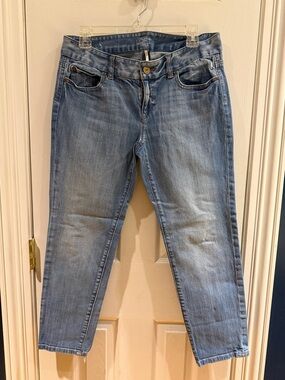 LOFT Women's Faded Light Blue Boyfriend Jeans